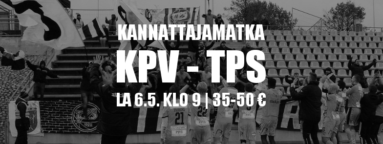 Kannattajamatka: KPV – TPS lauantaina 6.5.2017